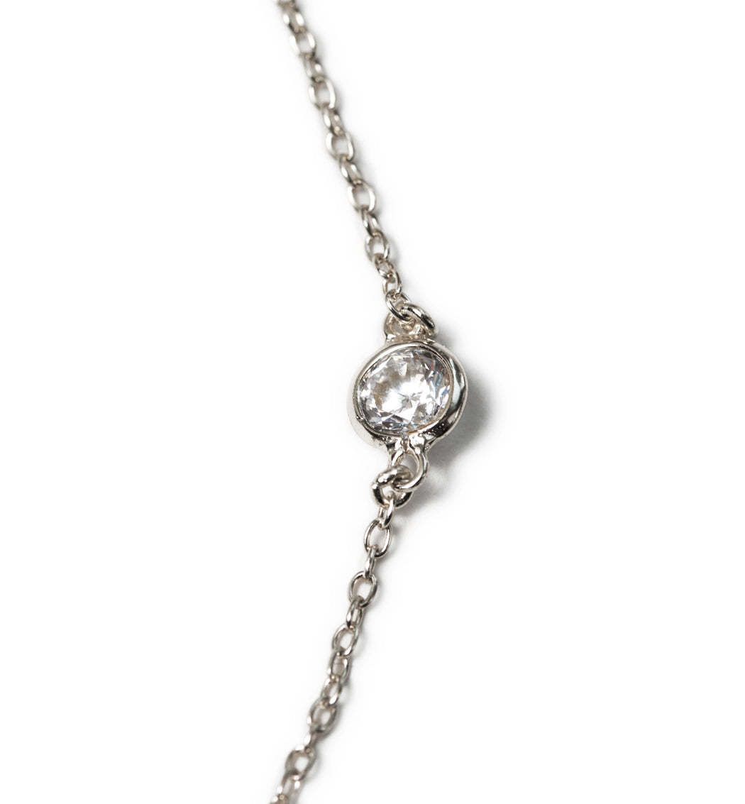 Crystal Chain 18K White Gold Bracelet | Mix Mix Style [Hot Seller]-Mix MIx Style