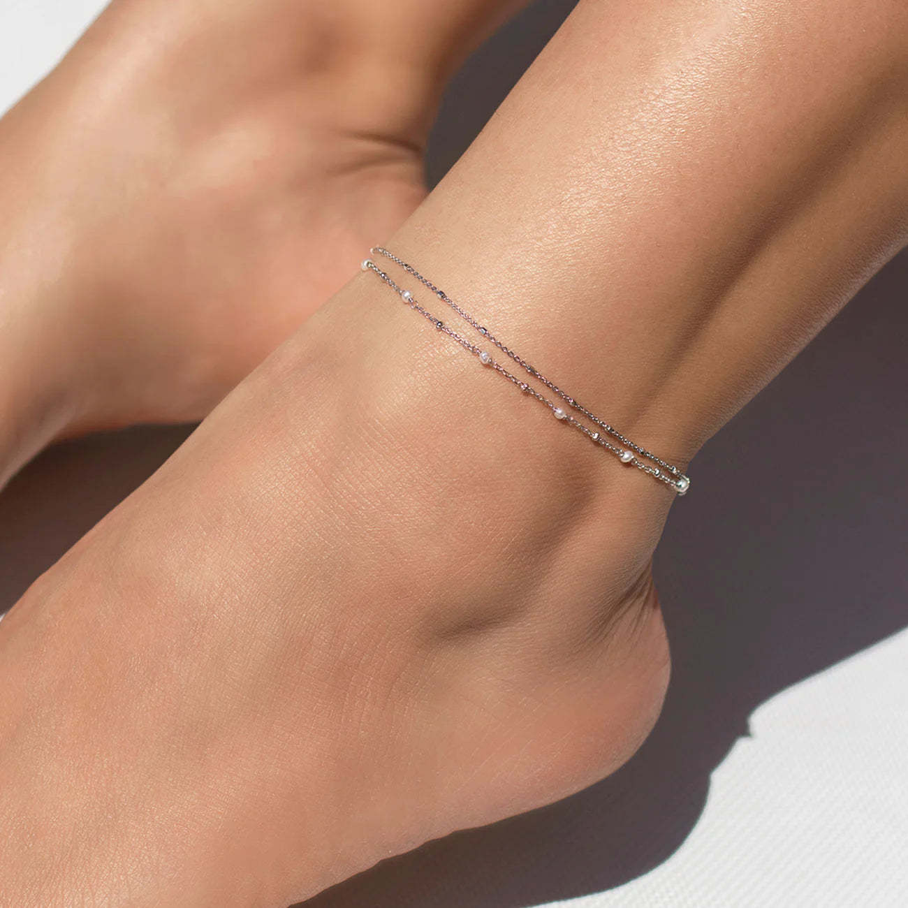 Akoya Pearl s925 Sterling Silver Chain Anklet | Mix Mix Style [Hot Seller]-Mix MIx Style