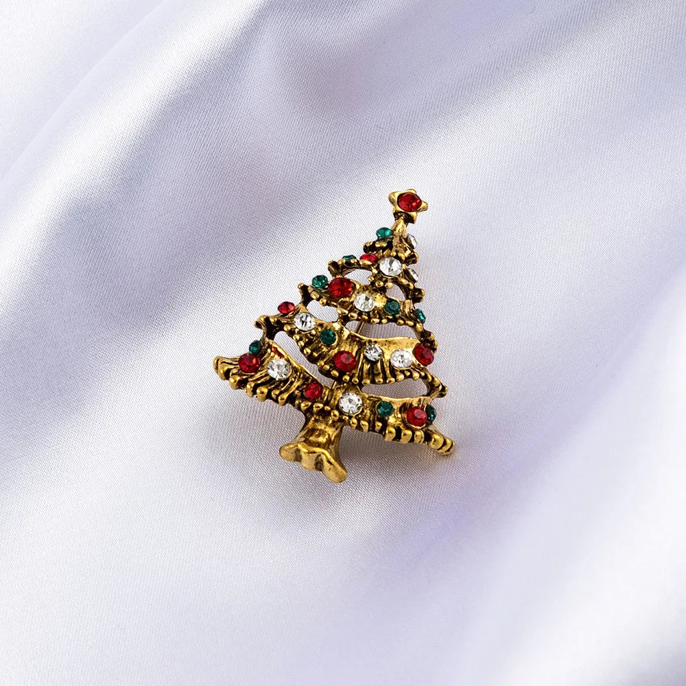 Christmas Tree Brooches Fashion Colorful Diamonds Xmas Gift Brooch Pins Accessories | Mix Mix Style [Hot Seller]-Mix MIx Style