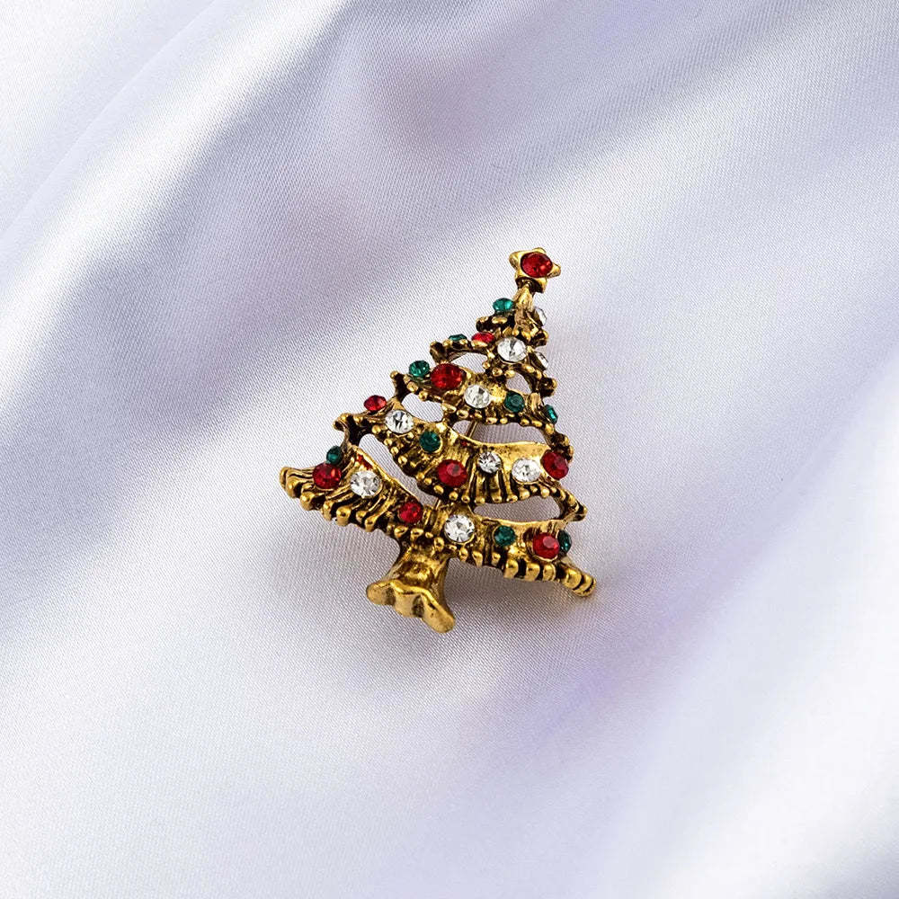 Christmas Tree Brooches Fashion Colorful Diamonds Xmas Gift Brooch Pins Accessories | Mix Mix Style [Hot Seller]-Mix MIx Style
