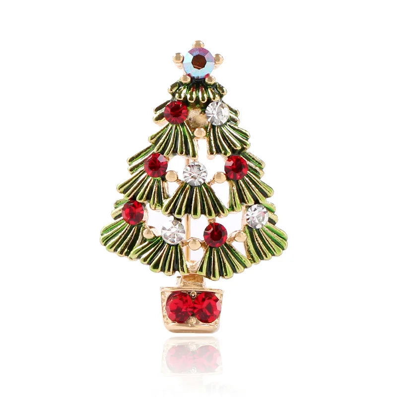 Christmas Tree Brooches Fashion Colorful Diamonds Xmas Gift Brooch Pins Accessories | Mix Mix Style [Hot Seller]-Mix MIx Style