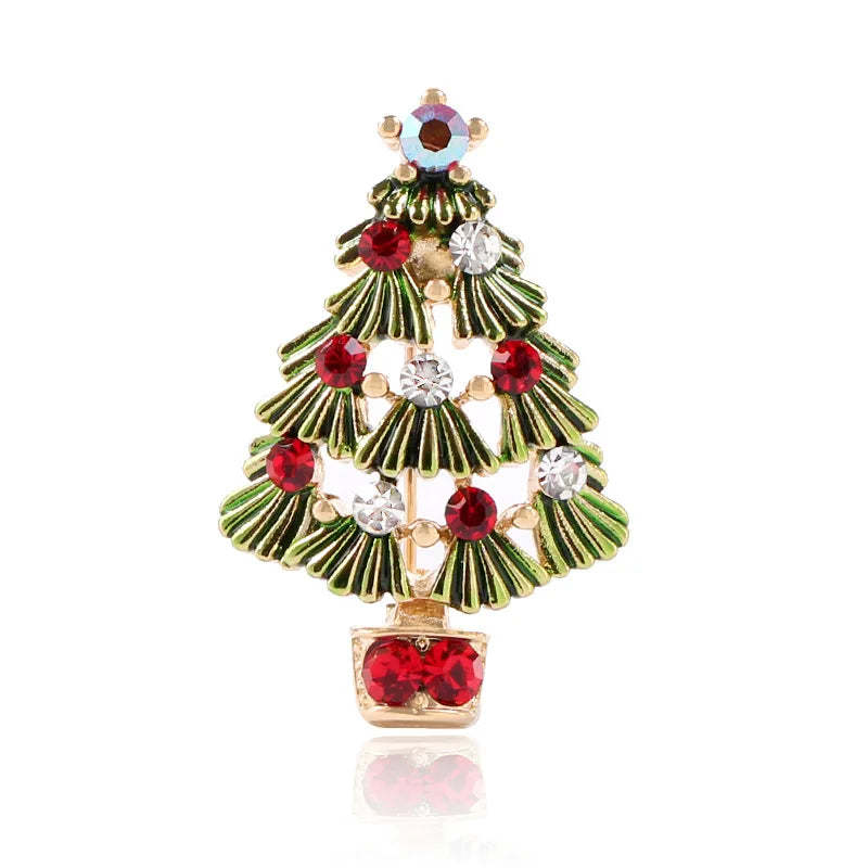 Christmas Tree Brooches Fashion Colorful Diamonds Xmas Gift Brooch Pins Accessories | Mix Mix Style [Hot Seller]-Mix MIx Style