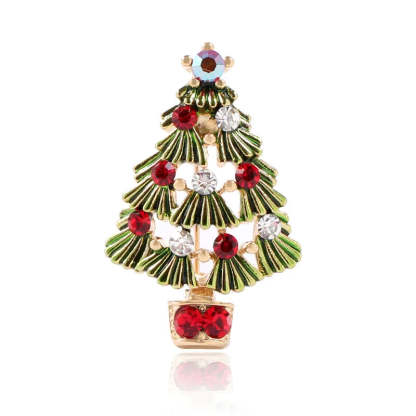 Christmas Tree Brooches Fashion Colorful Diamonds Xmas Gift Brooch Pins Accessories | Mix Mix Style [Hot Seller]-Mix MIx Style