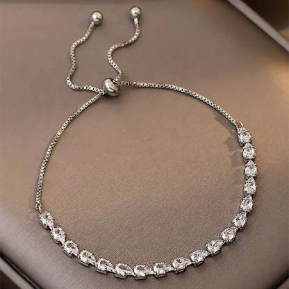Adjustable Geometric 18k Gold Plated with Moissanite Diamonds Bracelet | Mix Mix Style [Hot Seller]-Mix MIx Style
