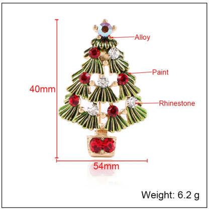 Christmas Tree Brooches Fashion Colorful Diamonds Xmas Gift Brooch Pins Accessories | Mix Mix Style [Hot Seller]-Mix MIx Style