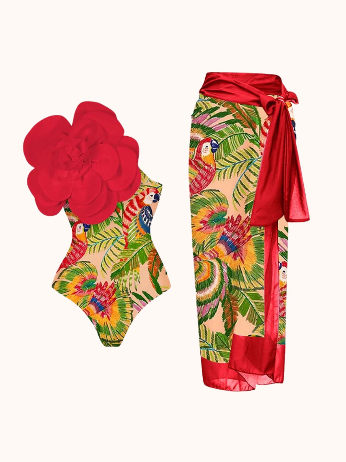 Multicolor Flower Printed Swimwear Two Piece Set | Mix Mix Style-Mix MIx Style