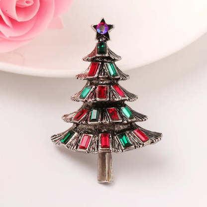 Christmas Tree Brooches Fashion Colorful Diamonds Xmas Gift Brooch Pins Accessories | Mix Mix Style [Hot Seller]-Mix MIx Style