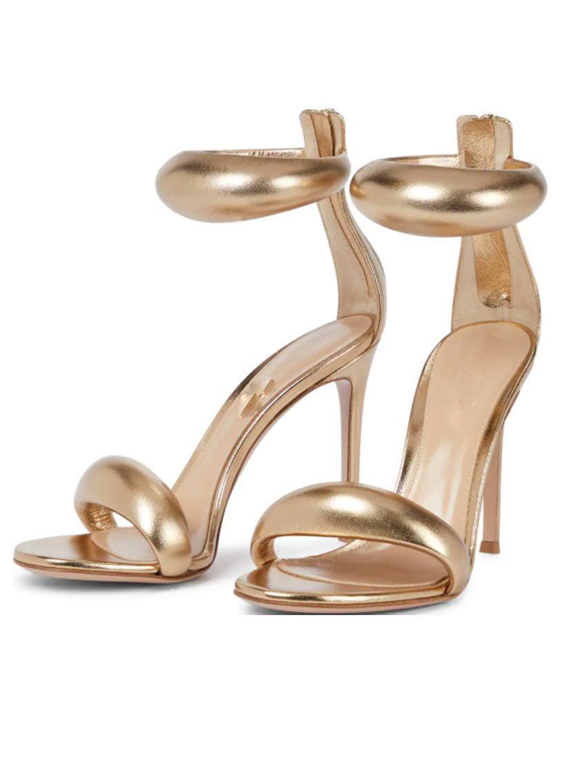 Aleena Gold Ankle Strap Sandals-Mix MIx Style