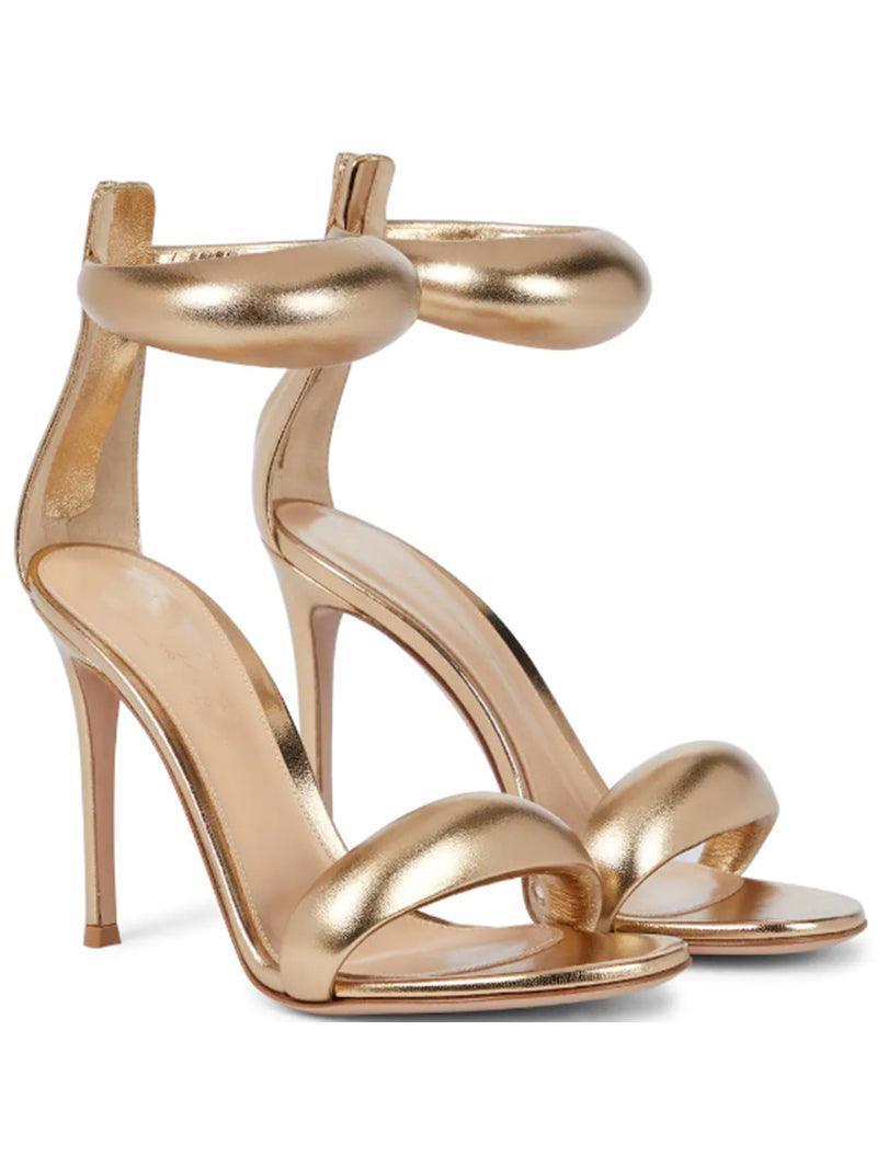 Aleena Gold Ankle Strap Sandals-Mix MIx Style