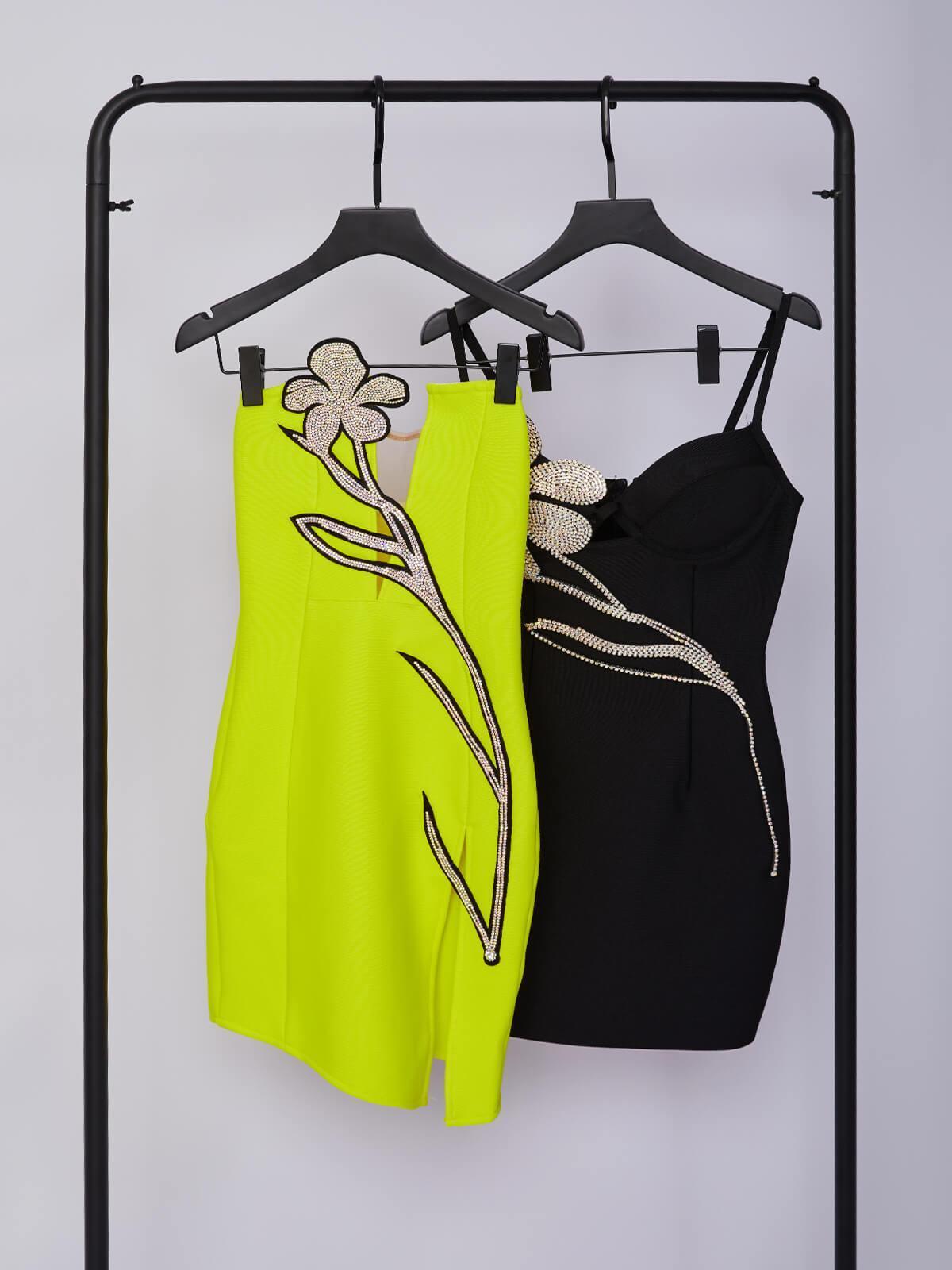 Alexia Embellished Spaghetti Bandage Dress-Mix MIx Style