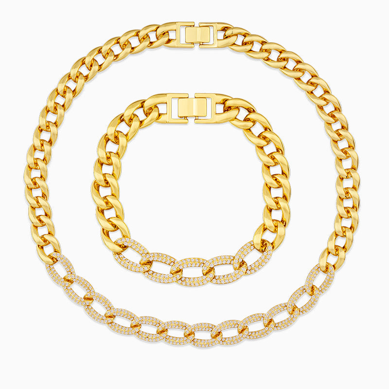 Alluring Cuban Jewelry Set-Mix MIx Style