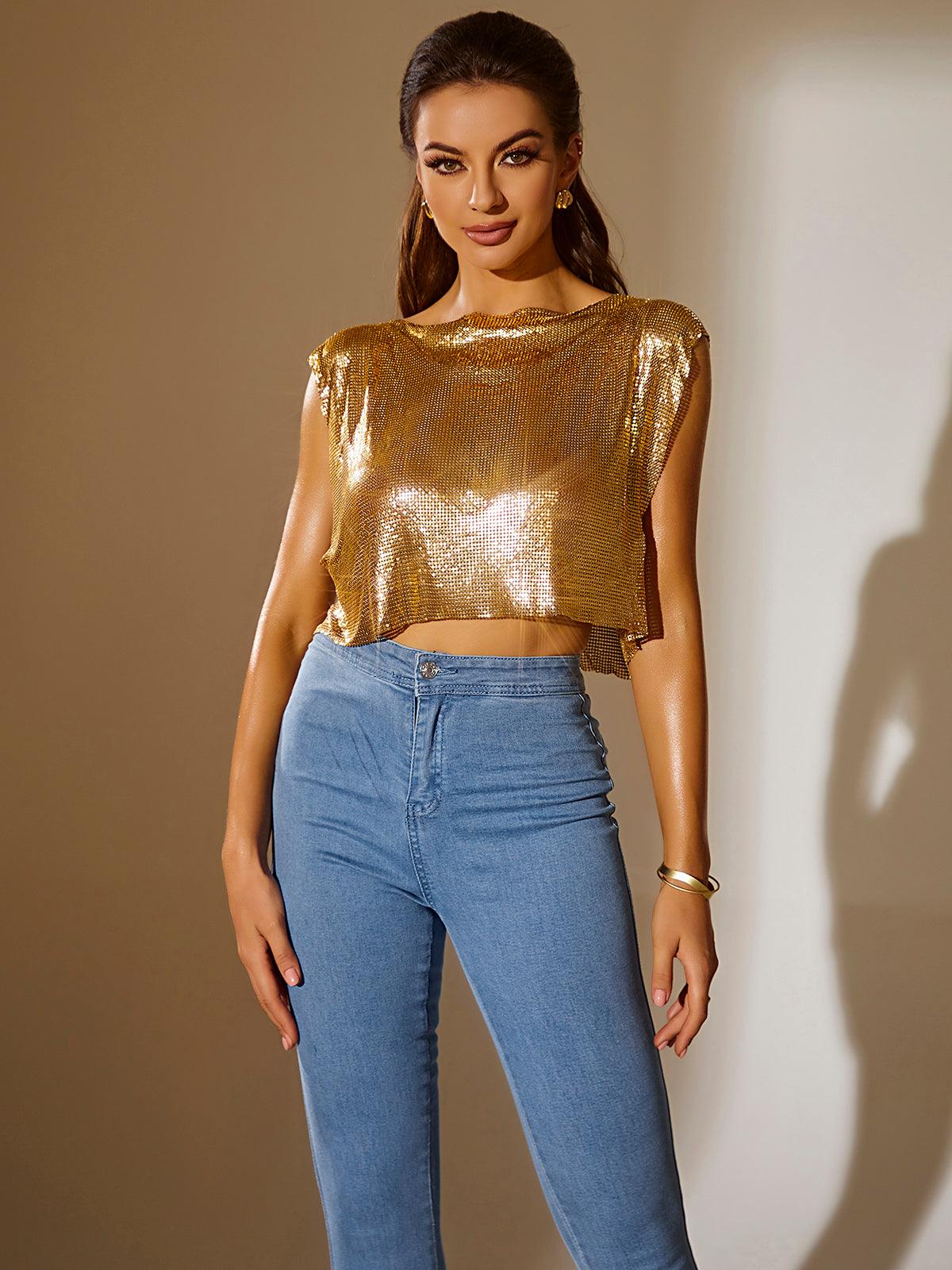 Angelina Sleeveless Chainmail Top-Mix MIx Style