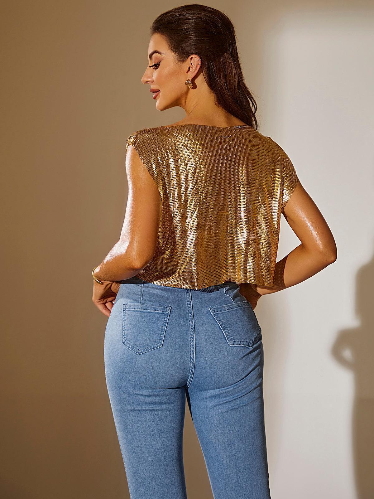Angelina Sleeveless Chainmail Top-Mix MIx Style