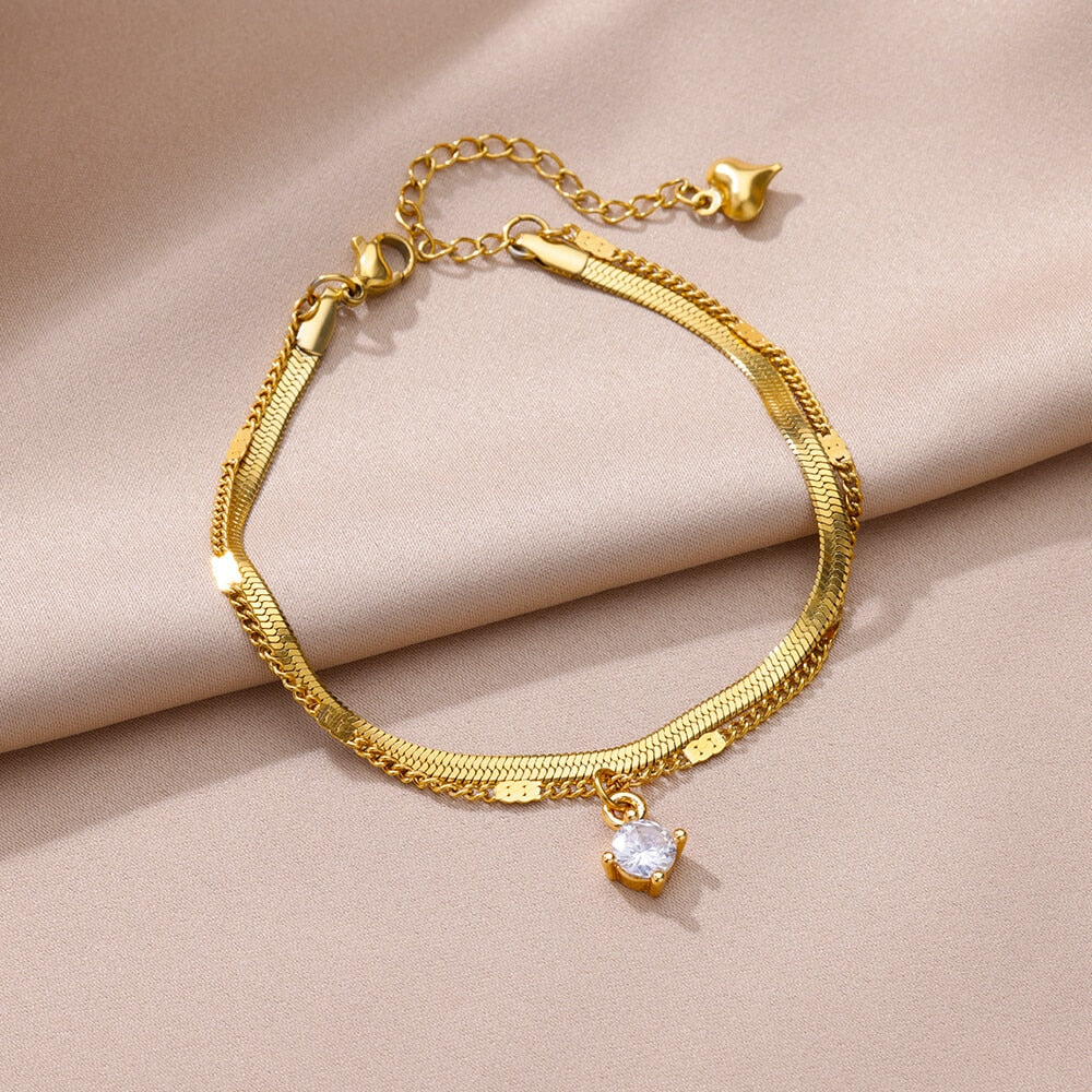18k gold plated with akoyaa pearl Leg Bracelets Bodychain Gifts | Mix Mix Style [Hot Seller]-Mix MIx Style