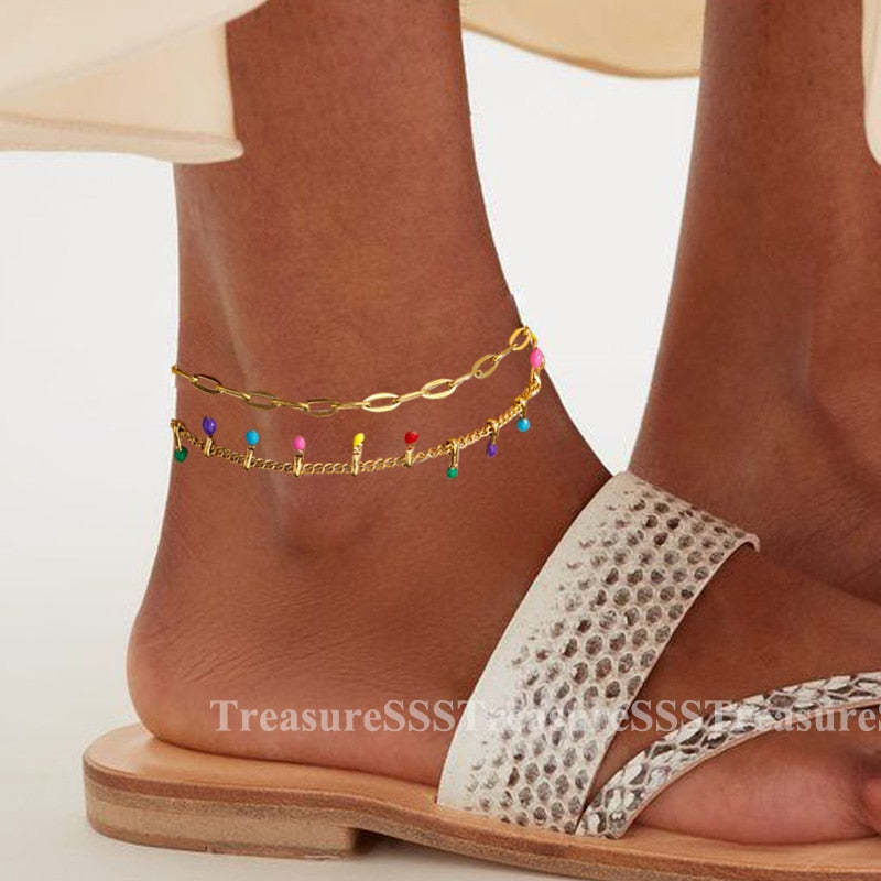 18k gold plated with akoyaa pearl Leg Bracelets Bodychain Gifts | Mix Mix Style [Hot Seller]-Mix MIx Style