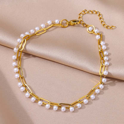 18k gold plated with akoyaa pearl Leg Bracelets Bodychain Gifts | Mix Mix Style [Hot Seller]-Mix MIx Style