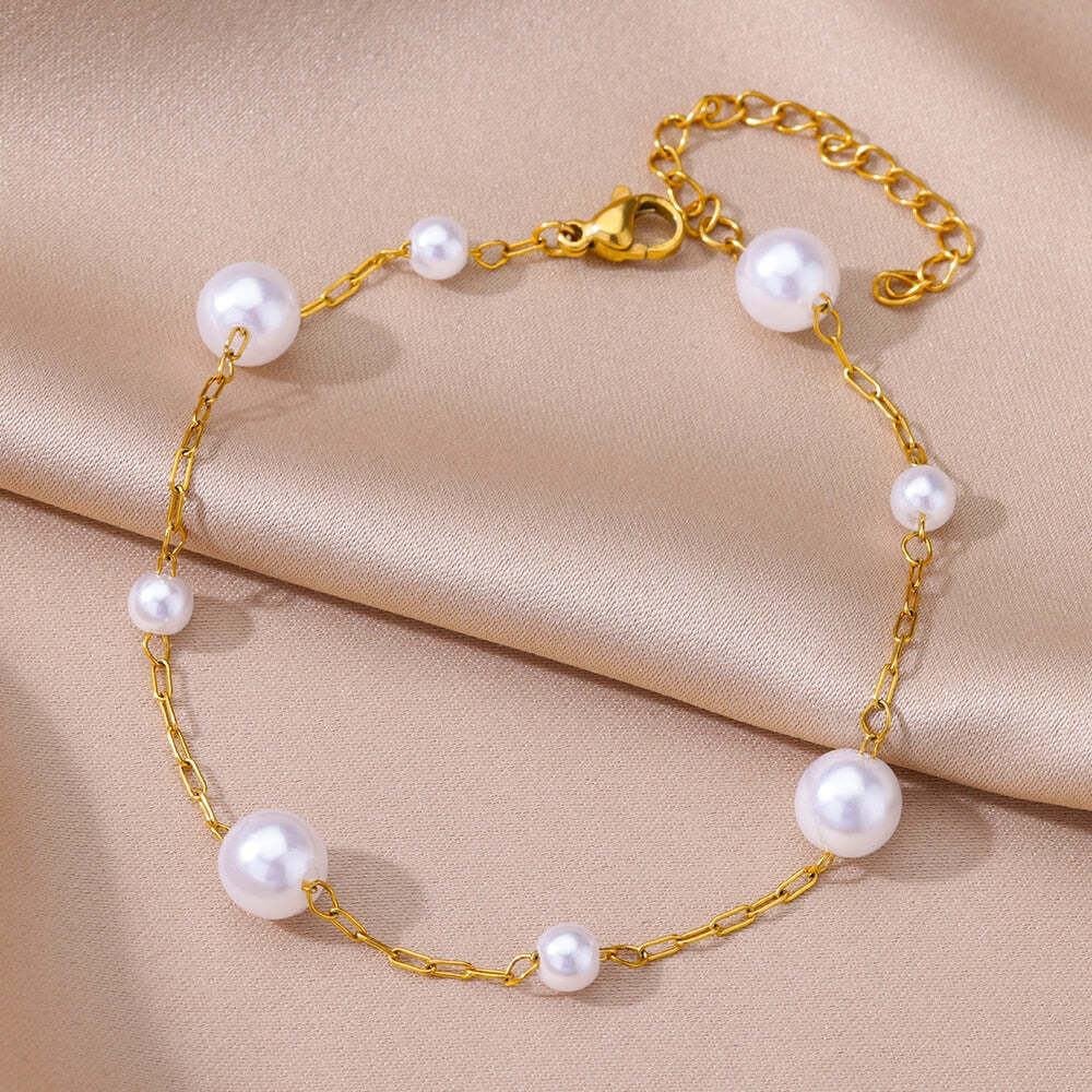 18k gold plated with akoyaa pearl Leg Bracelets Bodychain Gifts | Mix Mix Style [Hot Seller]-Mix MIx Style