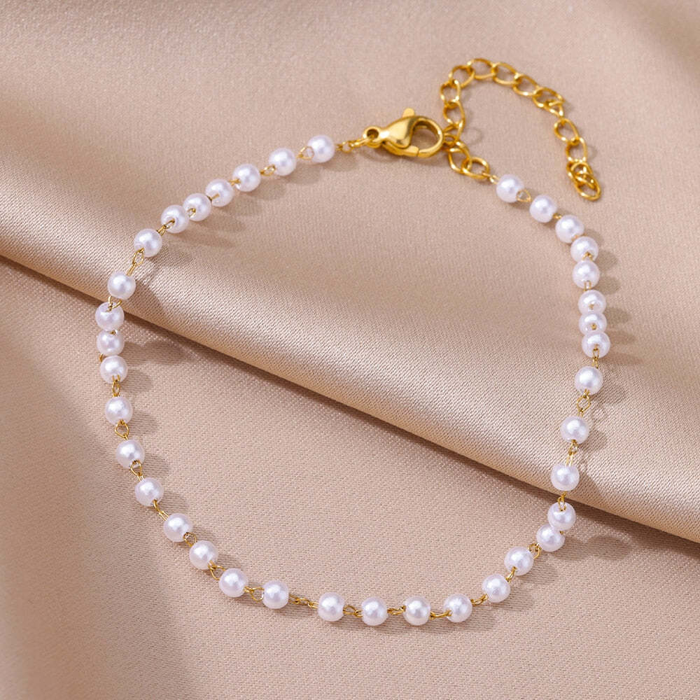 18k gold plated with akoyaa pearl Leg Bracelets Bodychain Gifts | Mix Mix Style [Hot Seller]-Mix MIx Style