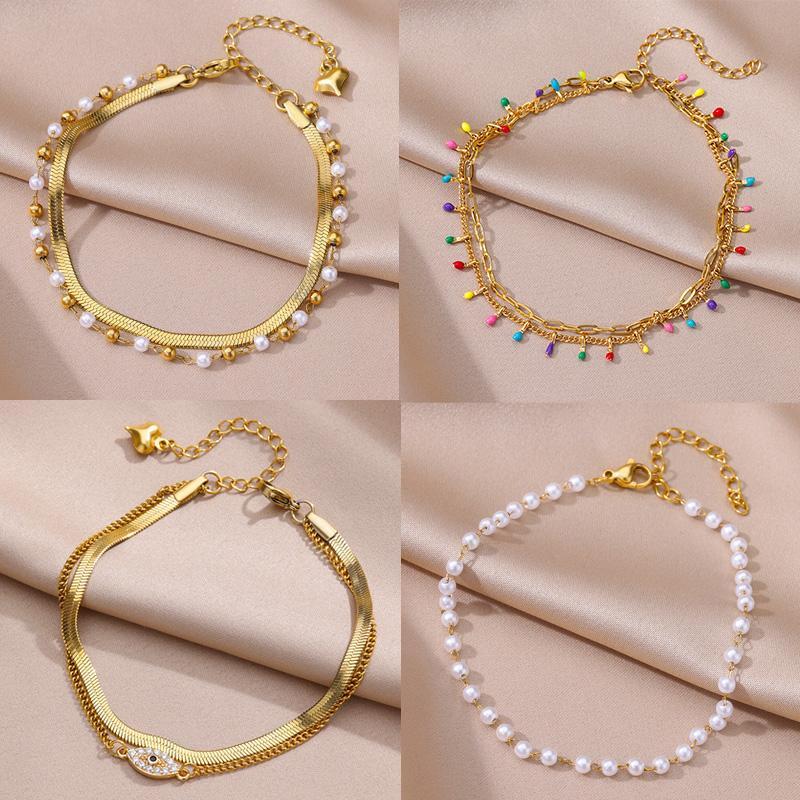 18k gold plated with akoyaa pearl Leg Bracelets Bodychain Gifts | Mix Mix Style [Hot Seller]-Mix MIx Style