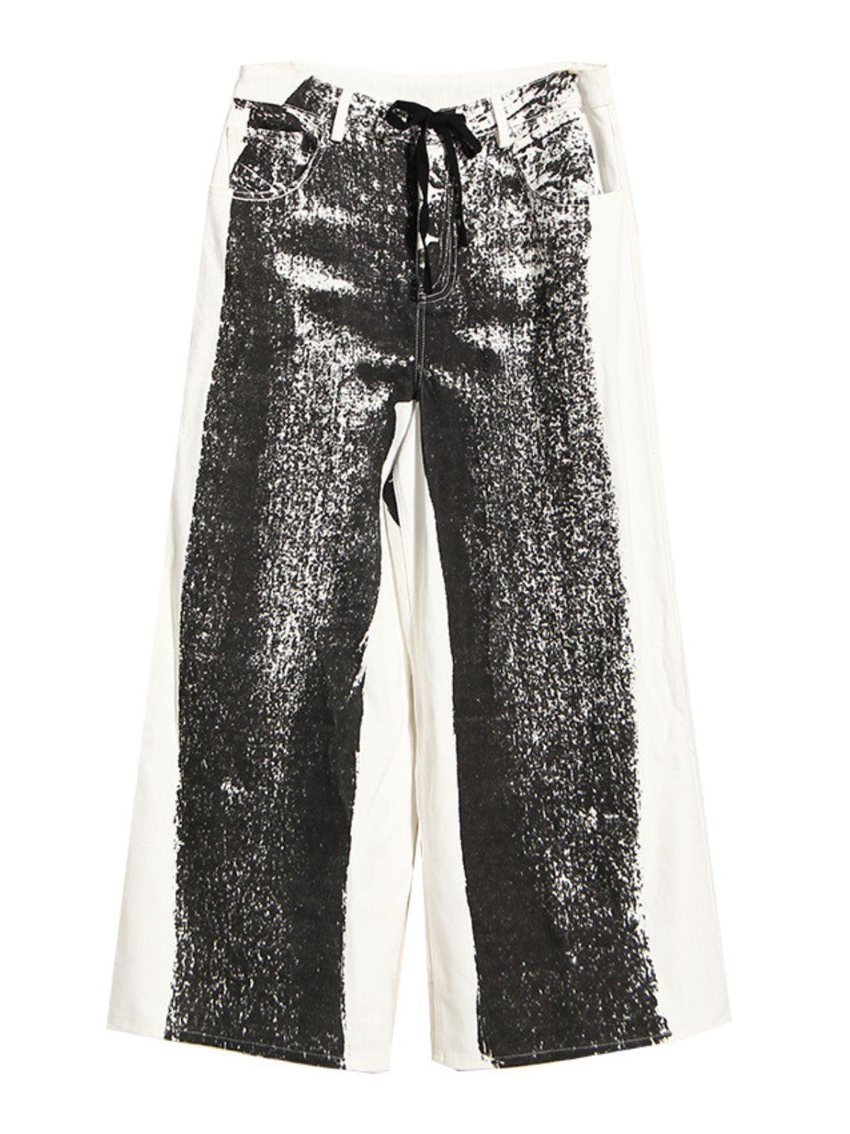 Anona Denim Pants In Black-Mix MIx Style
