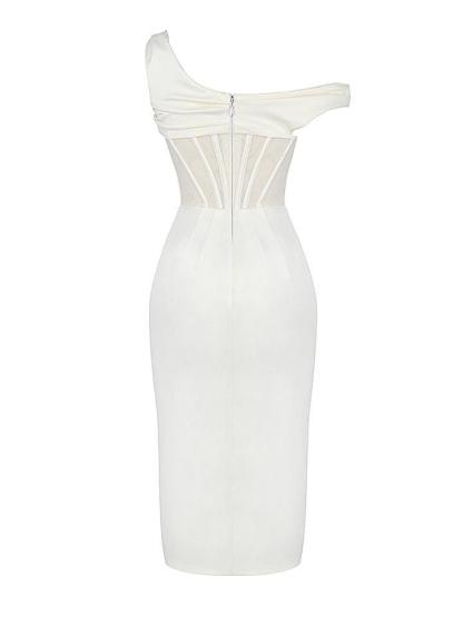 Ariella Satin Corset Dress In Ivory-Mix MIx Style