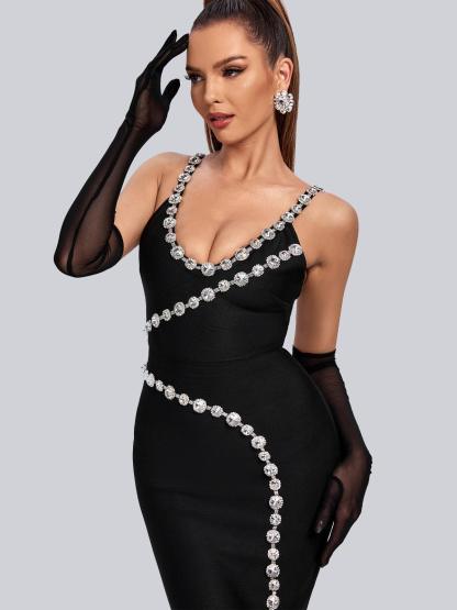 Armani Mesh Gloves In Black-Mix MIx Style