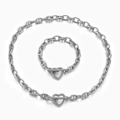 Athens Heart Toggle Jewelry Set-Mix MIx Style