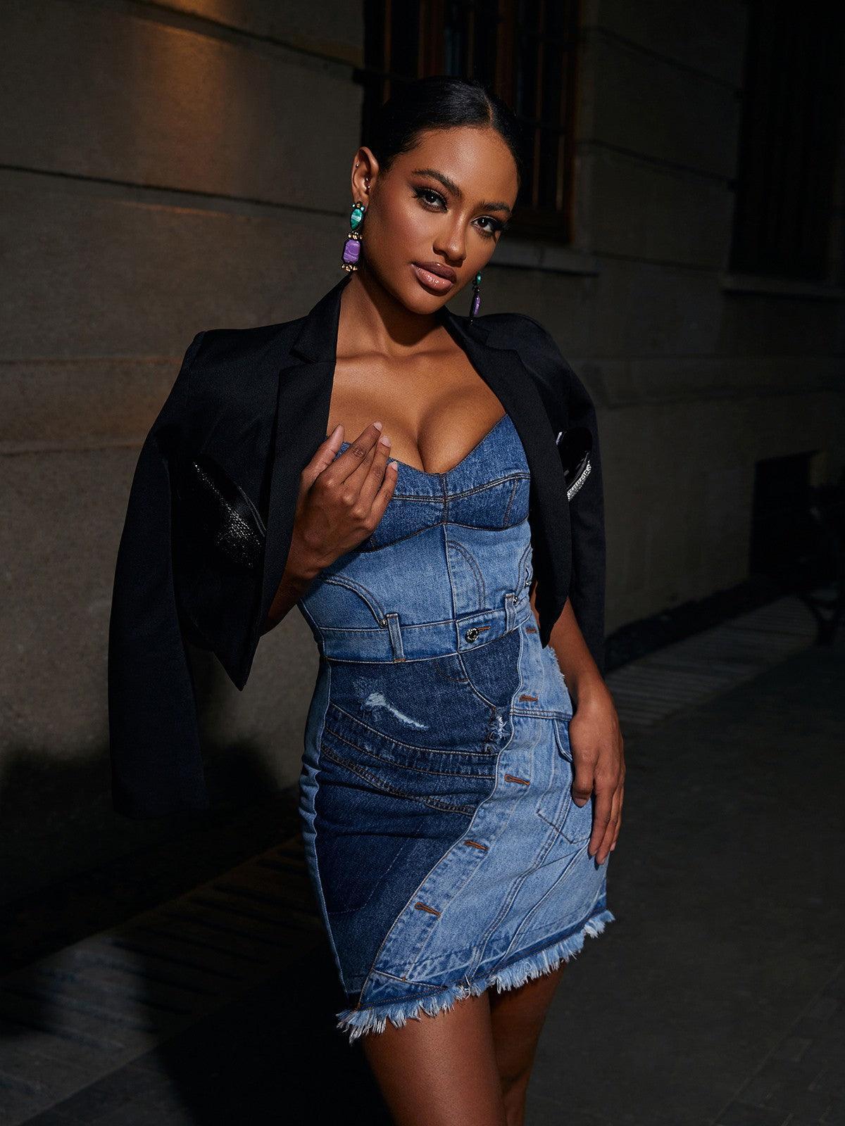 Black Crystal Embellished Blazer| Mix Mix Style [Hot Seller]-Mix MIx Style