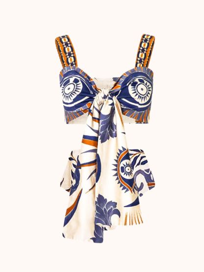 Multicolor Printed Bikini Three Piece Set | Mix Mix Style-Mix MIx Style