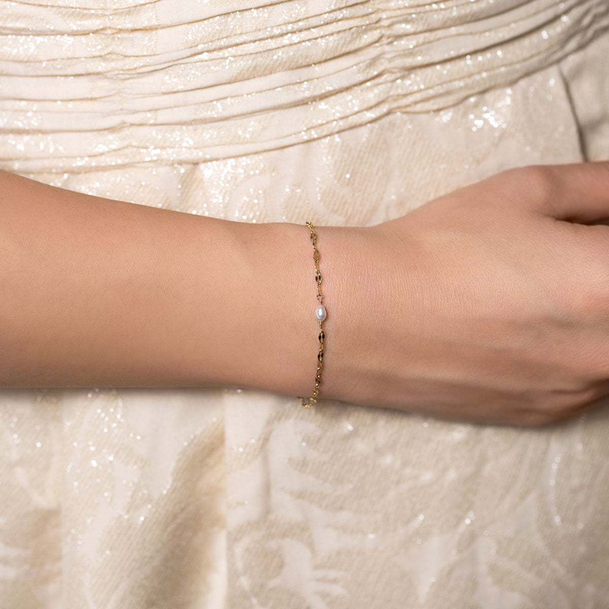 Pearl Mika Chain 18K Gold Plated Bracelet | Mix Mix Style [Hot Seller]-Mix MIx Style