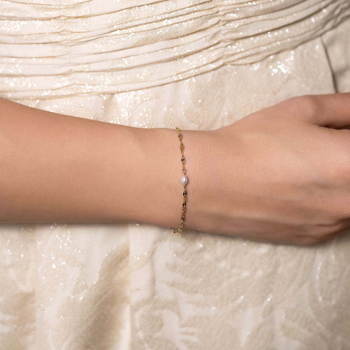 Pearl Mika Chain 18K Gold Plated Bracelet | Mix Mix Style [Hot Seller]-Mix MIx Style