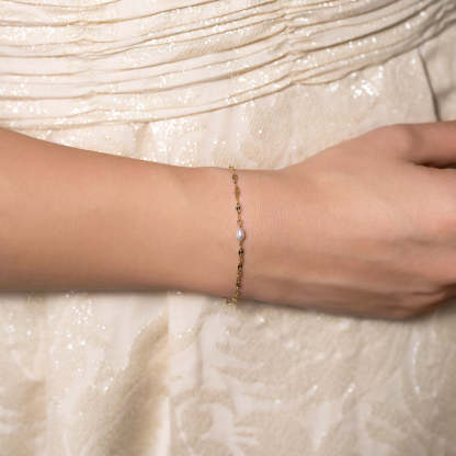 Pearl Mika Chain 18K Gold Plated Bracelet | Mix Mix Style [Hot Seller]-Mix MIx Style
