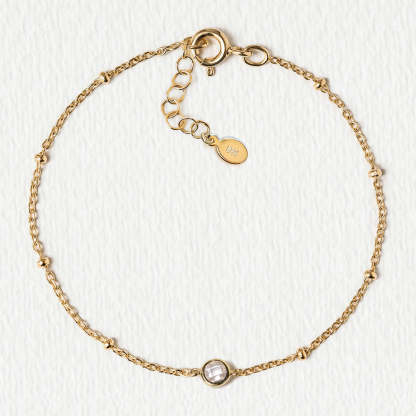 Crystal Bead Chain 18K Gold Plated Bracelet | Mix Mix Style [Hot Seller]-Mix MIx Style