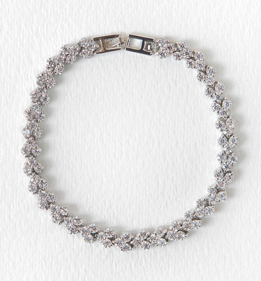 Moissanite Diamonds 18K White Gold Tennis Bracelet | Mix Mix Style [Hot Seller]-Mix MIx Style