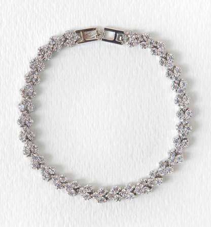 Moissanite Diamonds 18K White Gold Tennis Bracelet | Mix Mix Style [Hot Seller]-Mix MIx Style