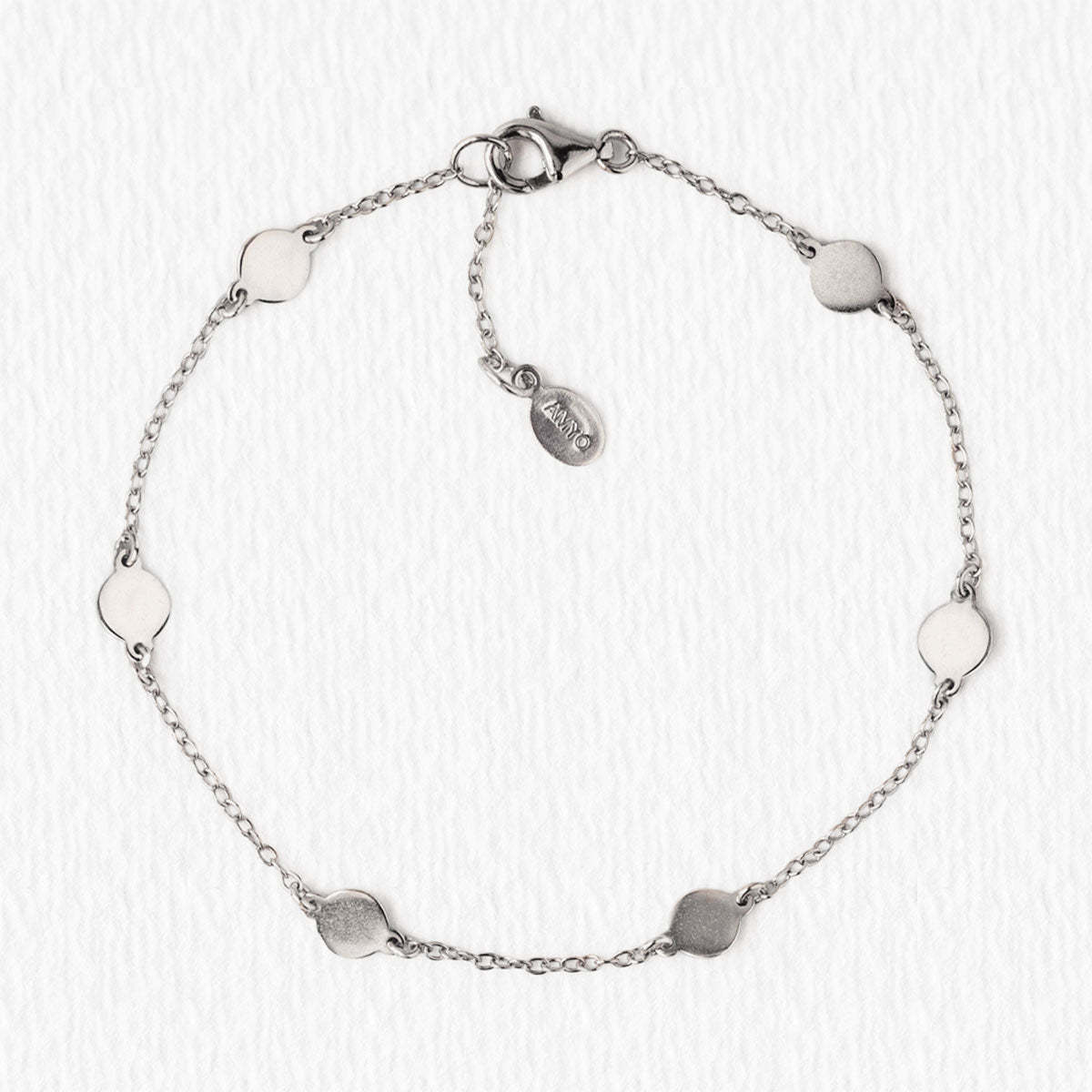 Round Disc 18K White Gold Bracelet | Mix Mix Style [Hot Seller]-Mix MIx Style