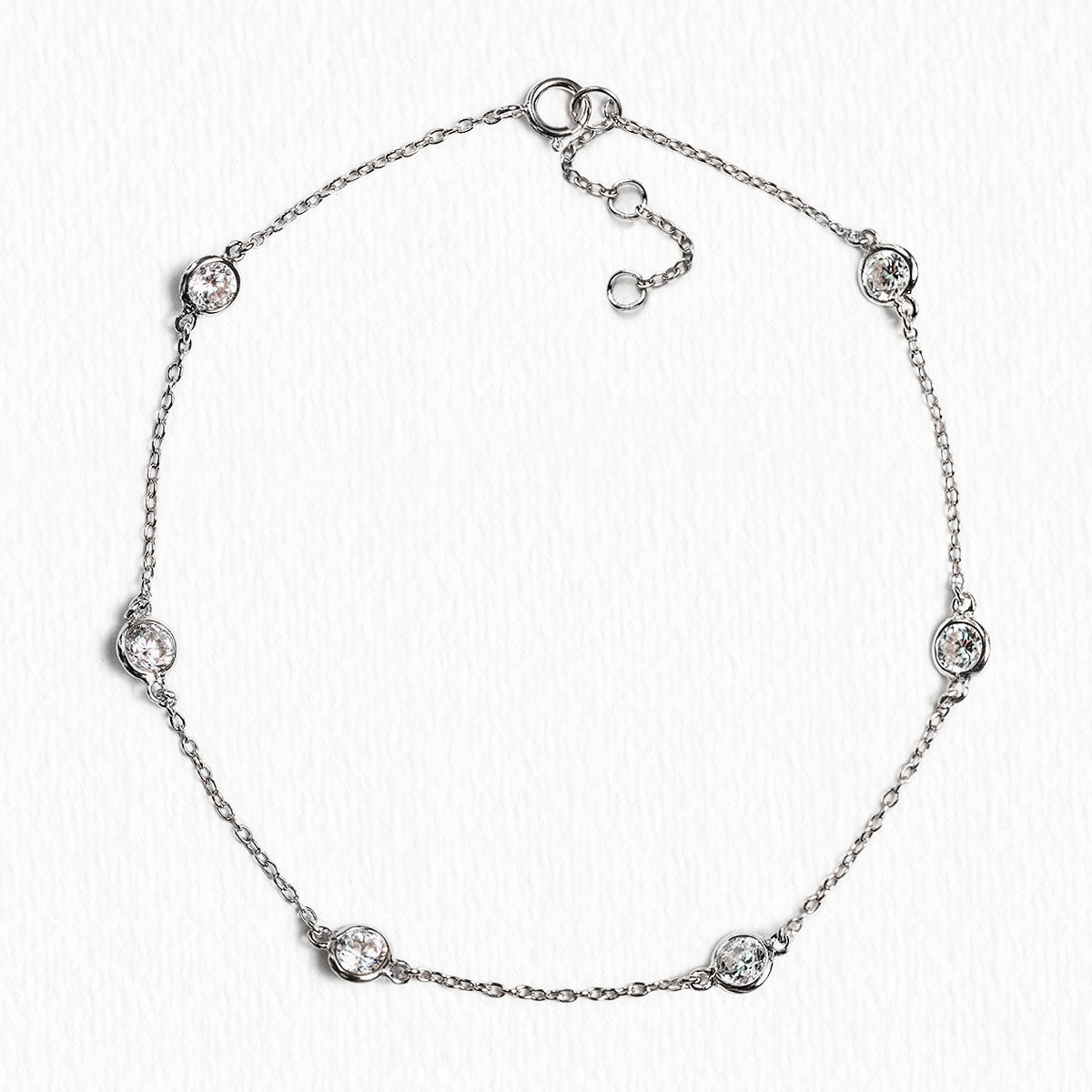 Crystal Chain 18K White Gold Bracelet | Mix Mix Style [Hot Seller]-Mix MIx Style