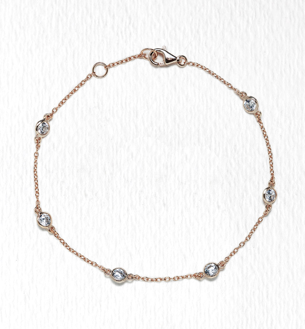 Crystal & Regal Tennis Bracelets 18K Rose Gold Plated Set | Mix Mix Style [Hot Seller]-Mix MIx Style