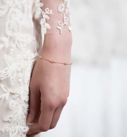 Crystal Chain 18K White Gold Bracelet | Mix Mix Style [Hot Seller]-Mix MIx Style
