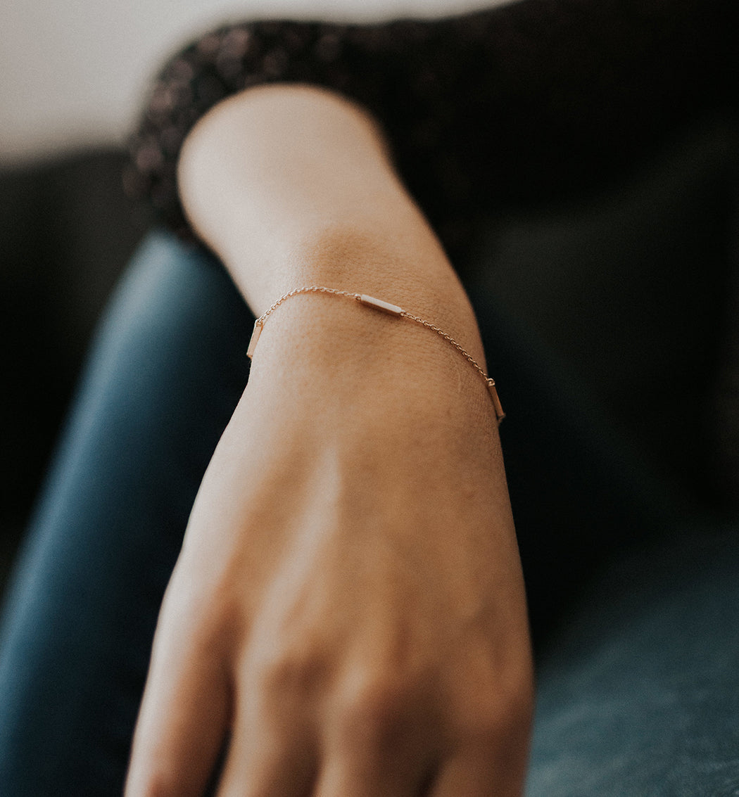 Eternity Bar 18K Gold Plated Bracelet | Mix Mix Style [Hot Seller]-Mix MIx Style