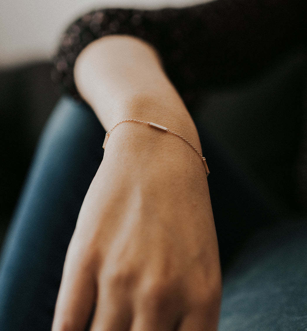 Eternity Bar 18K Gold Plated Bracelet | Mix Mix Style [Hot Seller]-Mix MIx Style