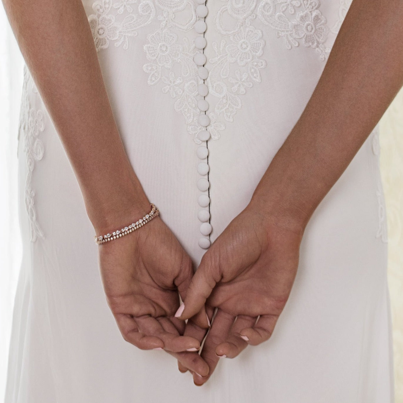 Regal Petite & Mosaic Tennis 18K Rose Gold Plated Bracelets Set | Mix Mix Style [Hot Seller]-Mix MIx Style