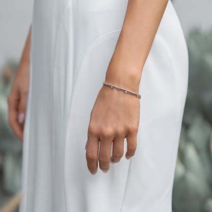 Tennis & Perla 18K White Gold Bracelet Set | Mix Mix Style [Hot Seller]-Mix MIx Style