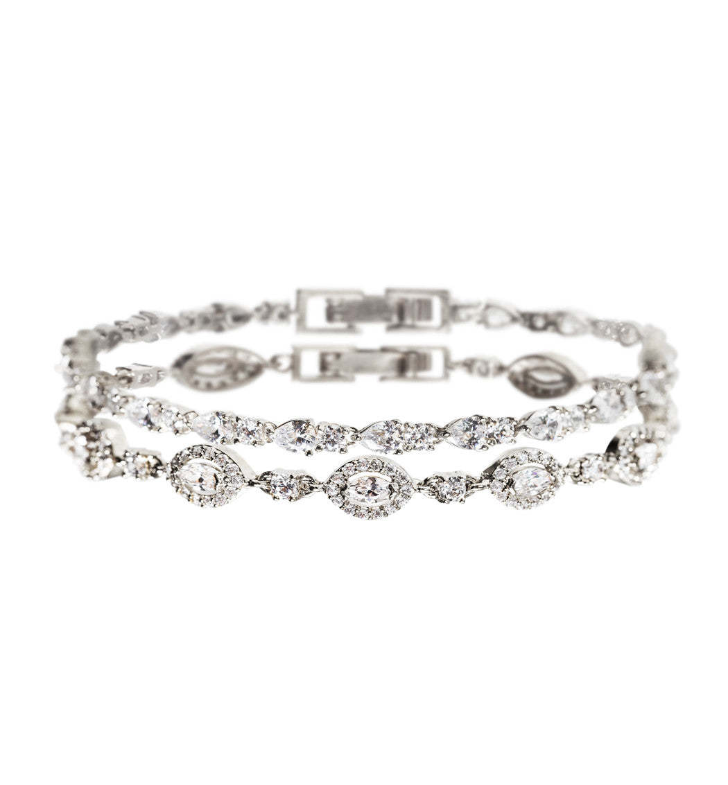 Mosaic Moissanite Marquise Tennis Bracelets | Mix Mix Style [Hot Seller]-Mix MIx Style