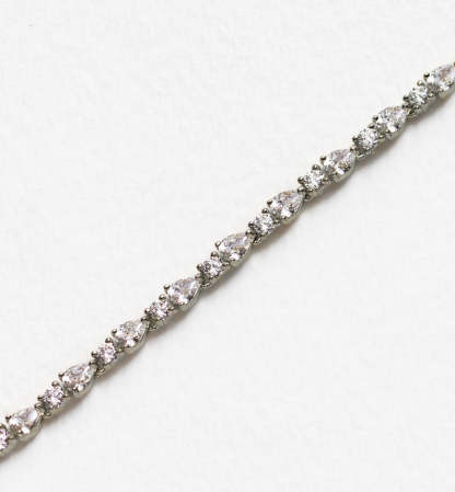 Mosaic Crystal Tennis 18K White Gold Bracelet | Mix Mix Style [Hot Seller]-Mix MIx Style