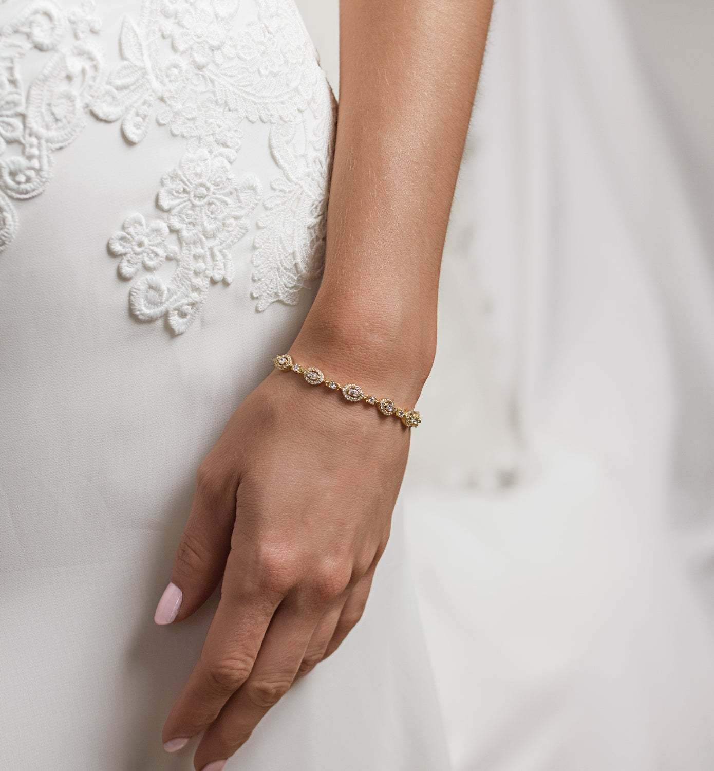 Daisy Marquise Tennis 18K White Gold Bracelet | Mix Mix Style [Hot Seller]-Mix MIx Style