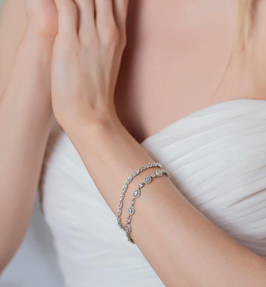 Mosaic Moissanite Marquise Tennis Bracelets | Mix Mix Style [Hot Seller]-Mix MIx Style