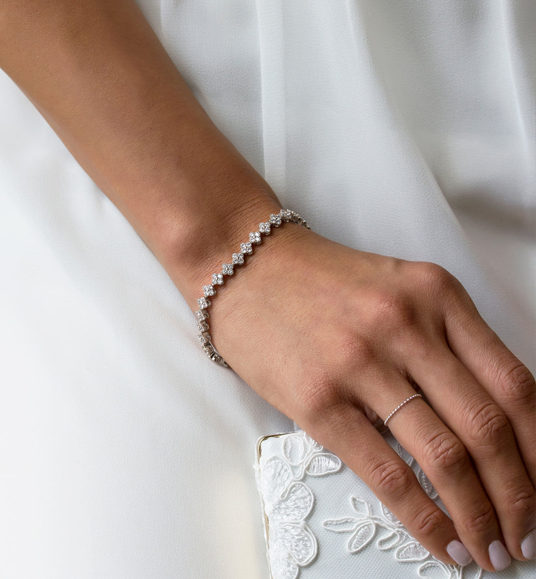 Moissanite Tennis 18K Gold Plated Bracelet | Mix Mix Style [Hot Seller]-Mix MIx Style