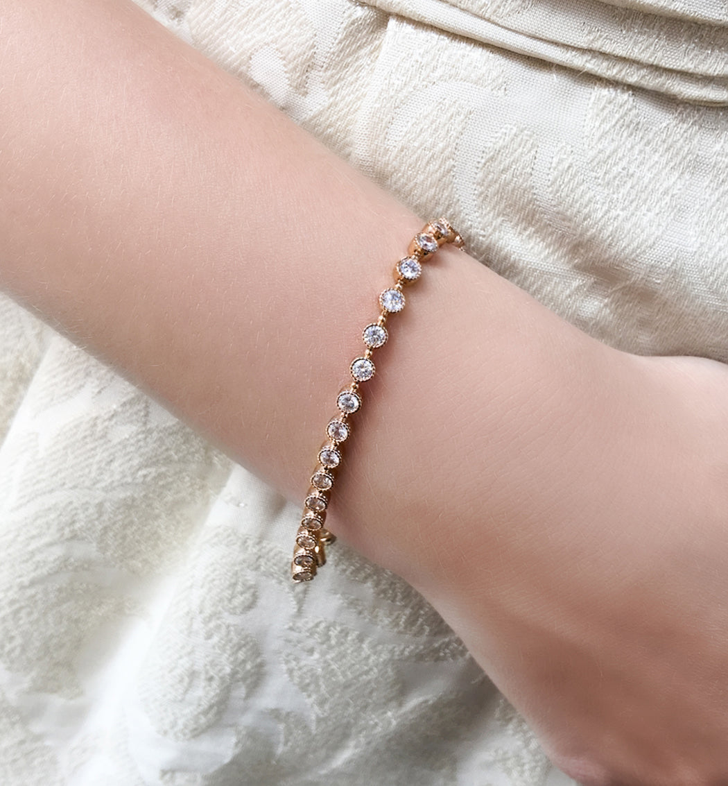 Regal Classic 18K Gold Plated Tennis Bracelet | Mix Mix Style [Hot Seller]-Mix MIx Style