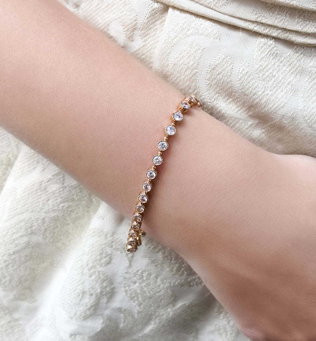 Regal Classic 18K Gold Plated Tennis Bracelet | Mix Mix Style [Hot Seller]-Mix MIx Style